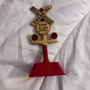 Vintage Marx Rail Road Crossing Signal Sign